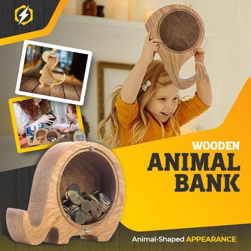 Kids Education Savings - Ahşap Hayvan Alfabe Kumbara ‌ Çocuklar