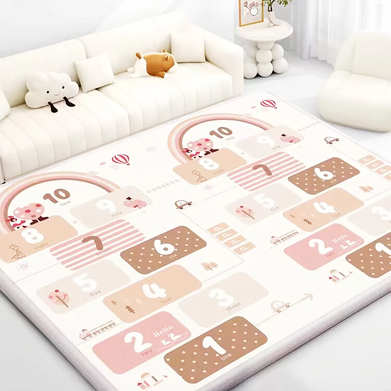 Kids Education Nursery - Kalınlaştırılmış 1/0.5cm Çocuk Desenli Bebek Oyun