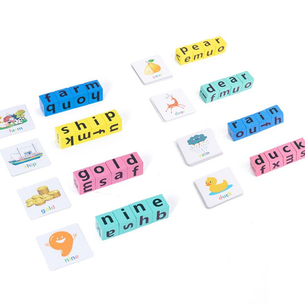 Flash Card Alphabet - Öğrenme Kartları Ahşap Eşleştirme Oyunu Flaş