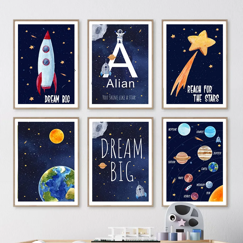 Kids Education Nursery - 1 adet tuval boyama özel adı