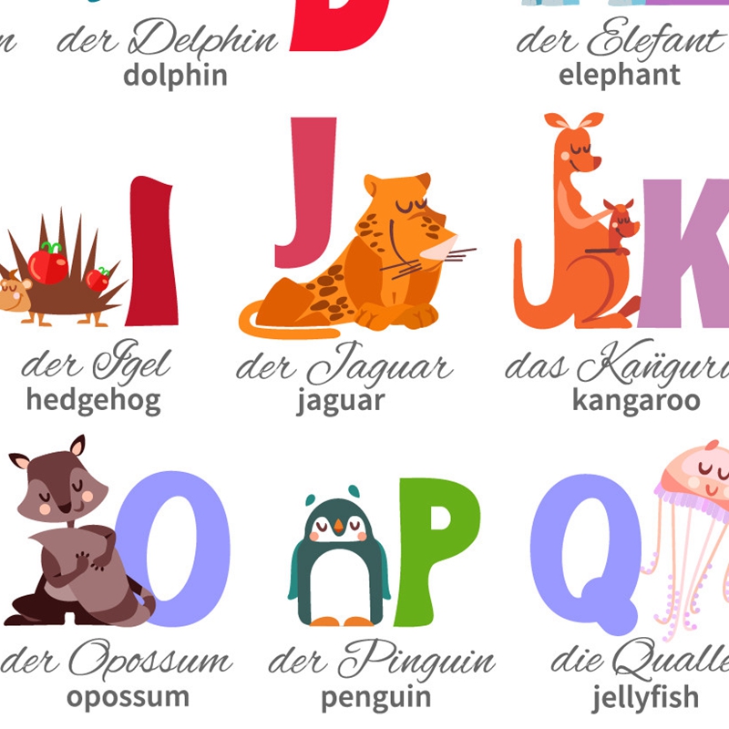 Alman alfabesi hayvanlar ile k - Kids Education Nursery incelemesi ve fiyatı