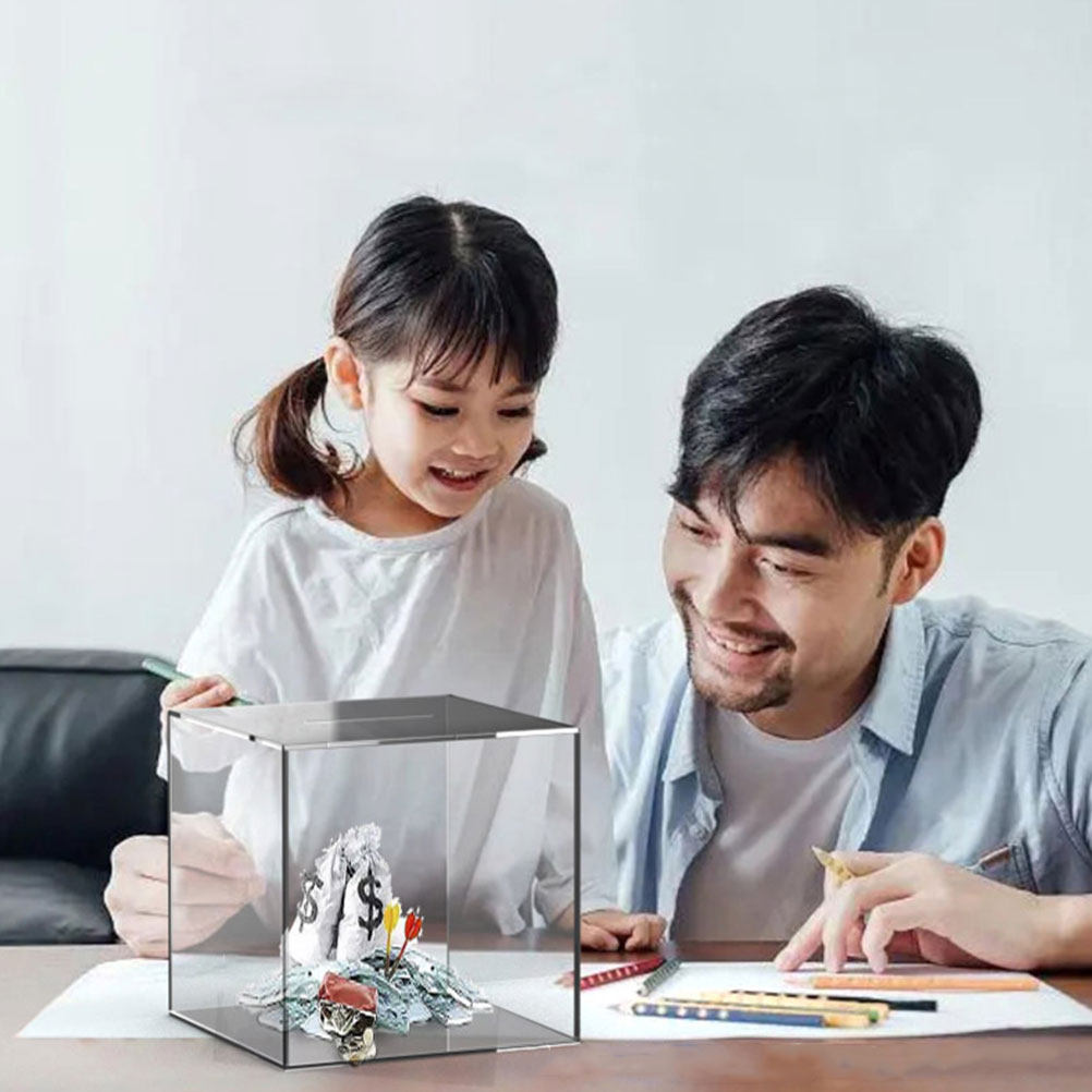 Şeffaf Akrilik Küp Tasarruf Ku - Kids Education Savings incelemesi ve fiyatı